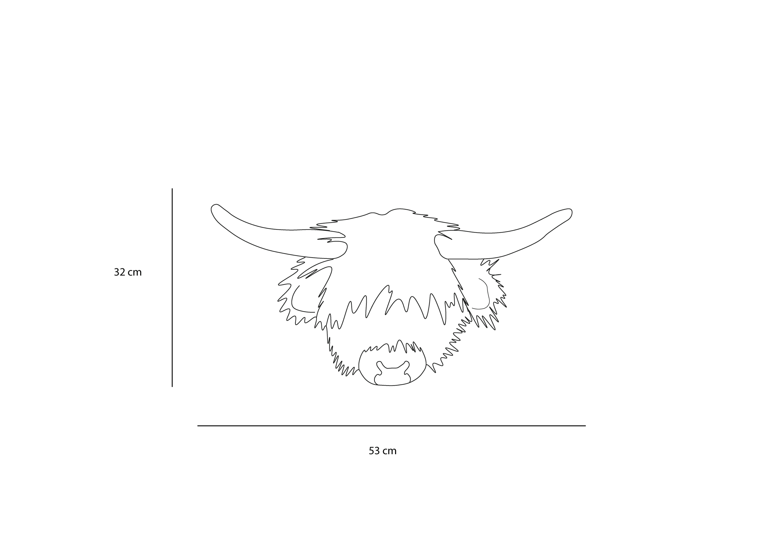 Nicolas the Highland Cow : décoration murale - Wild & Soft