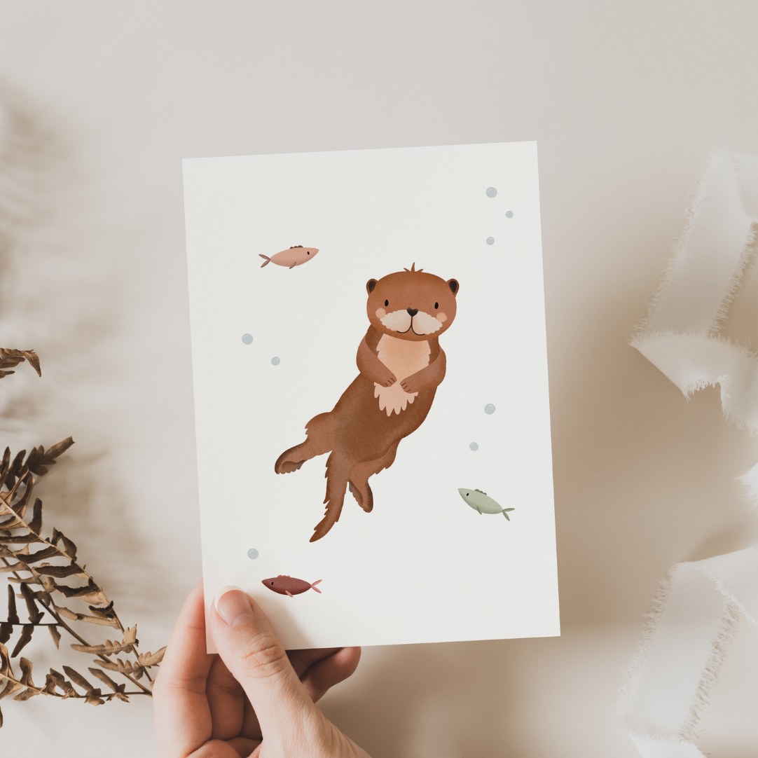 carte de voeux loutre tilda theo 86670668