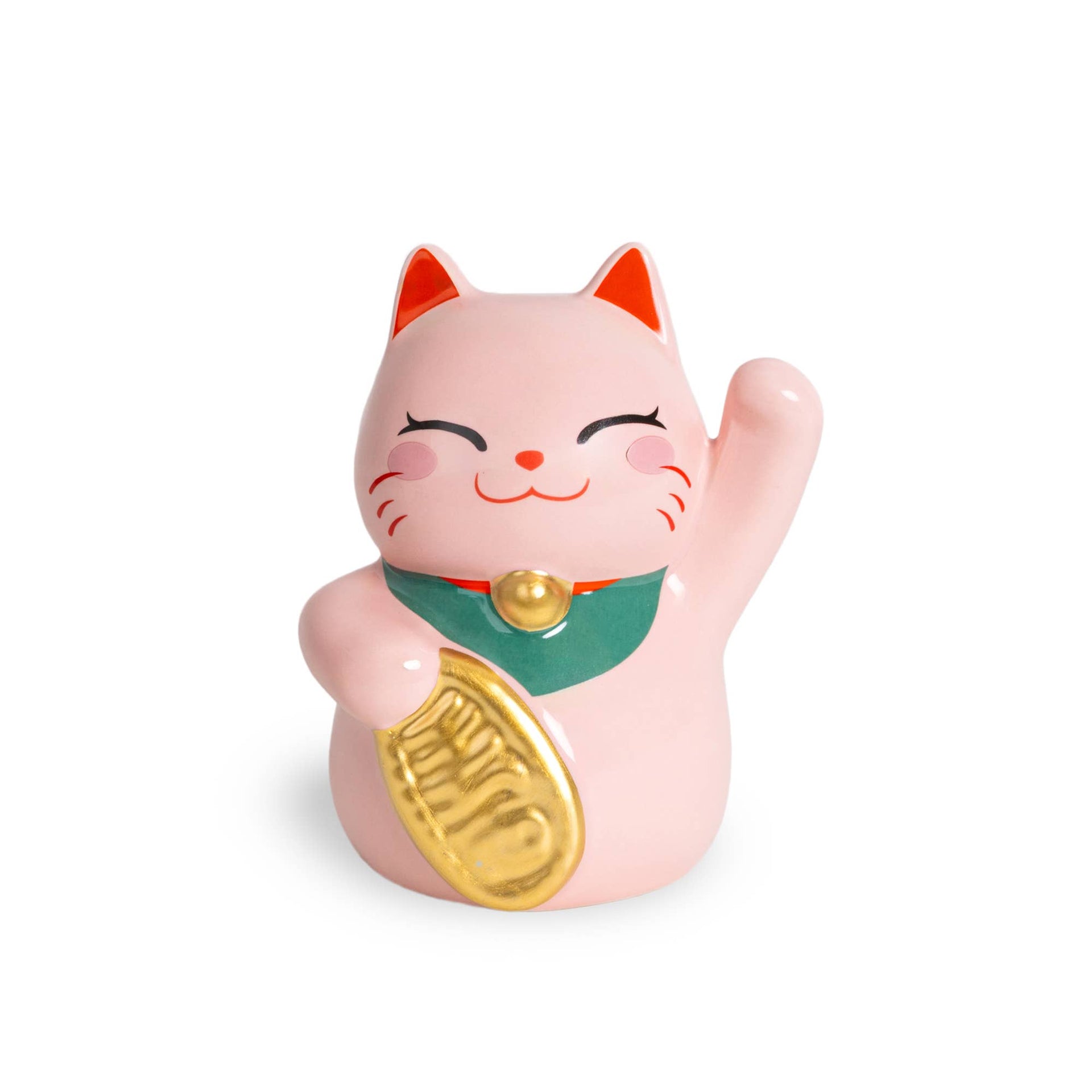 Tirelire Chat Chanceux Rose Helio Ferretti Vue 1