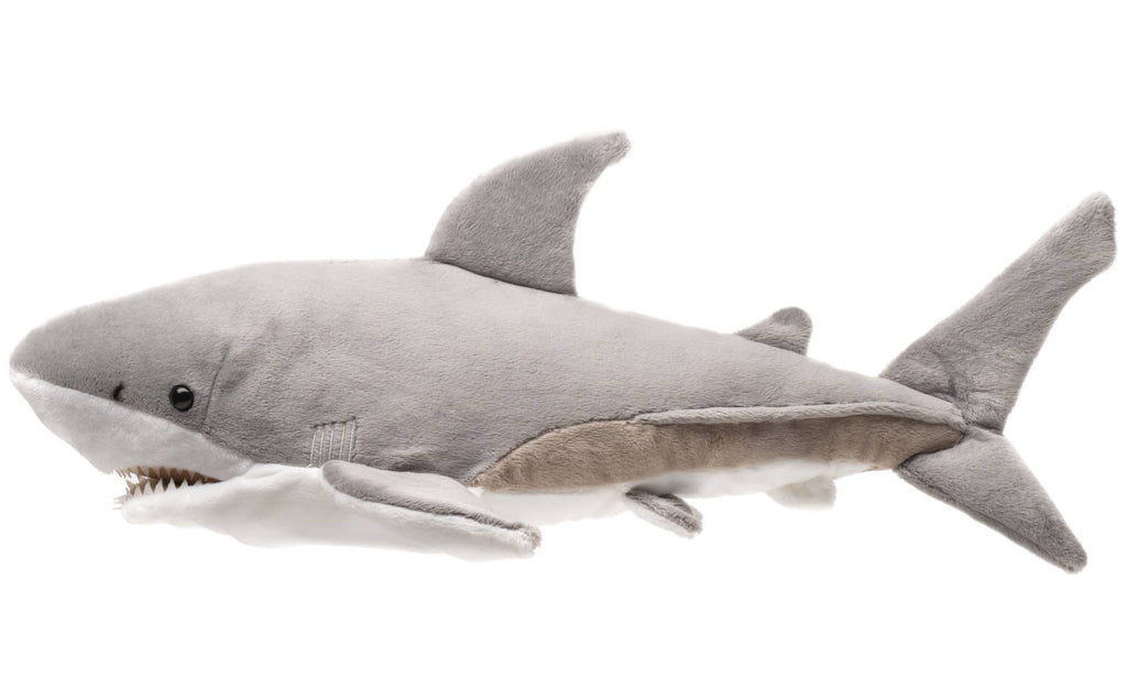 Marionnette Requin Blanc - 50 cm (longueur) - Peluche Uni Toys