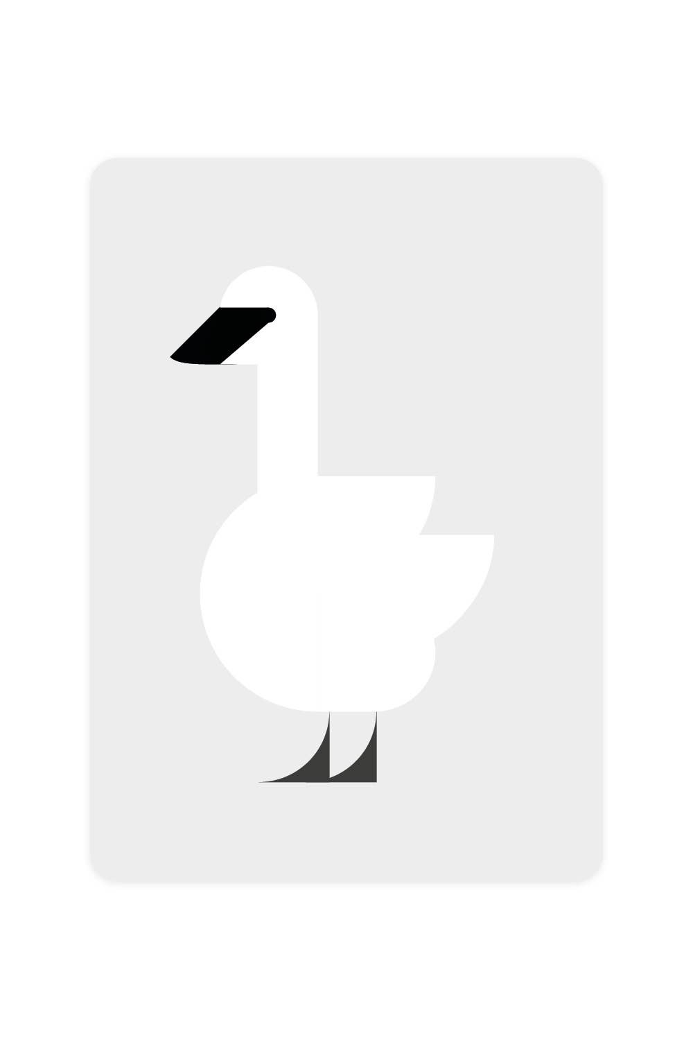 Postcard with a trumpeter swan