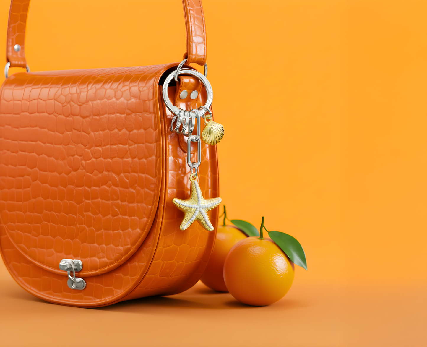 Starfish Charm Keychain