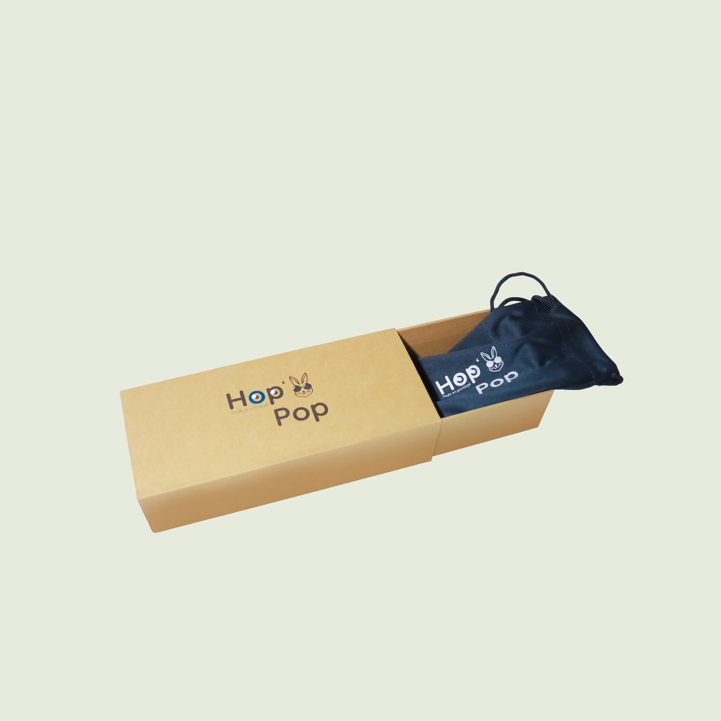 Lunettes de soleil Adulte Hop'Pop – Léopard Transparent Beige