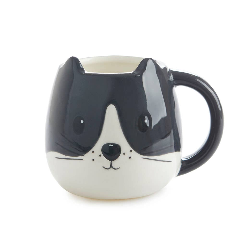 Mug Rond Chat blanc/noir