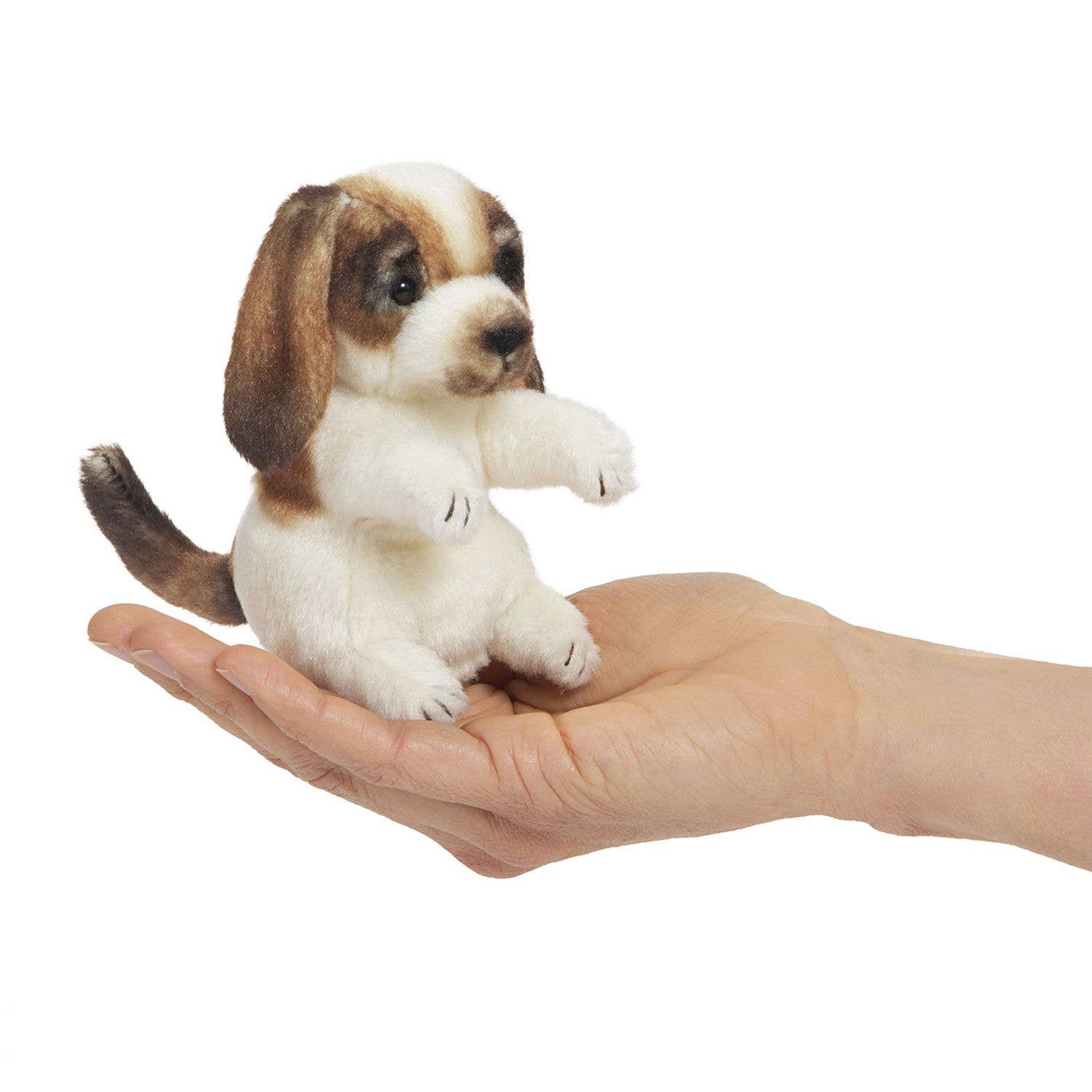 Marionnette à main Mini Dog 2792/ Mini Dog Folkmanis réaliste