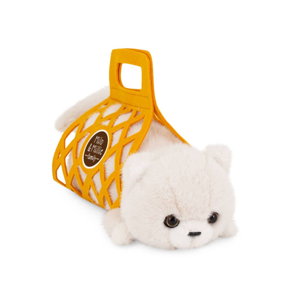Peluche Milo & Millie, Milo le chat blanc (35 cm) - 0+