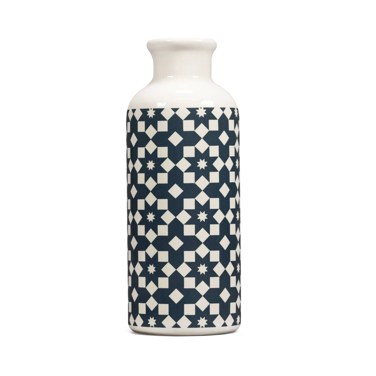 Vase en céramique, design, bleu foncé, gris