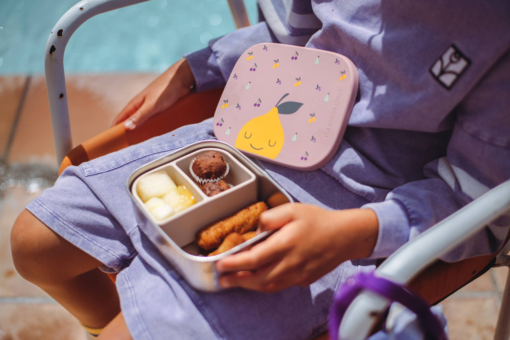 Lunchbox aus Edelstahl mit Fächern für Kinder – Dackel