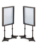 Paire de cadres photo portrait pieds de canard noirs