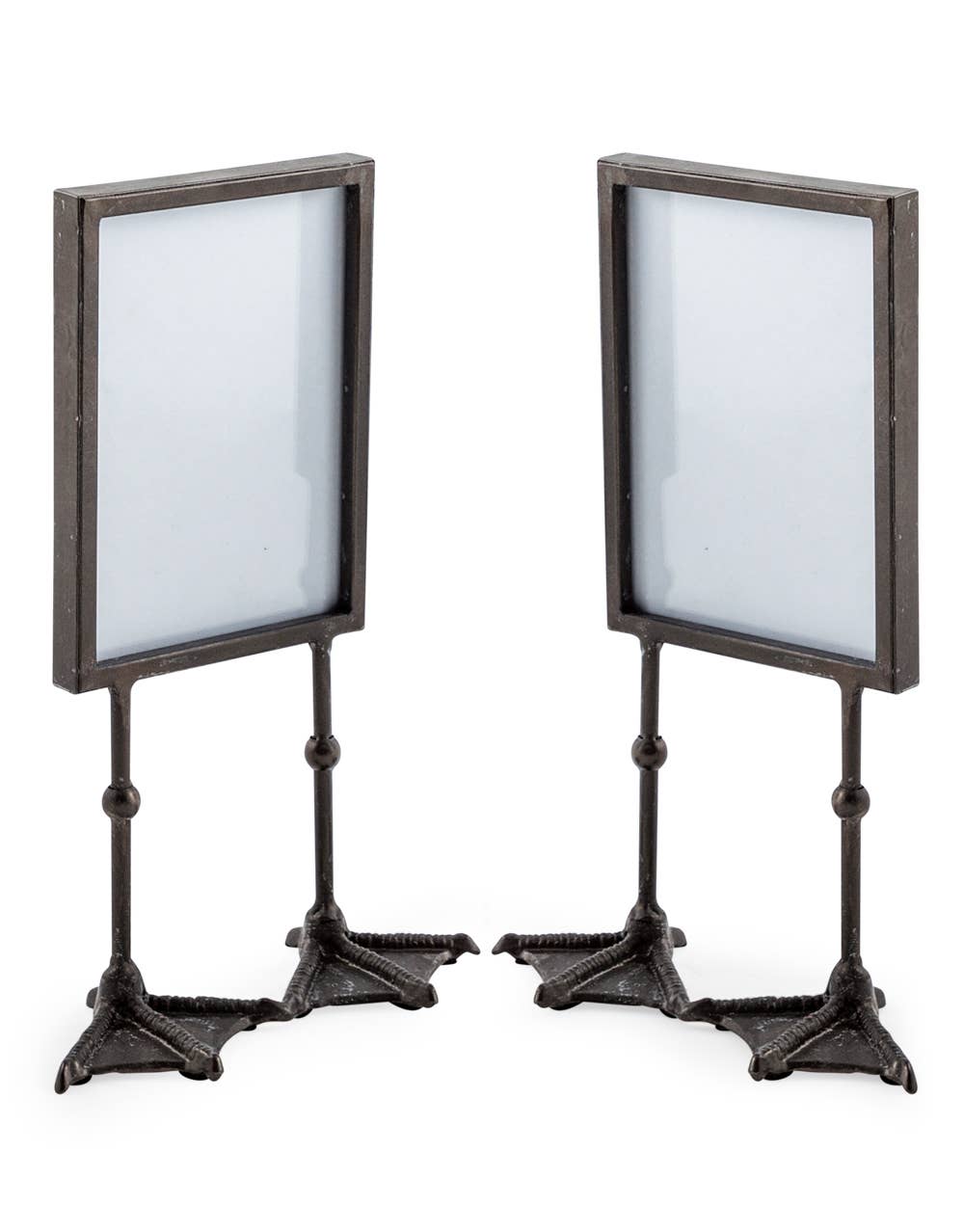 Paire de cadres photo portrait pieds de canard noirs