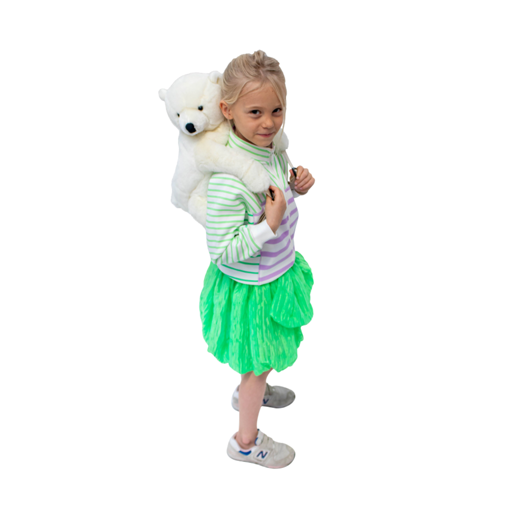 Sac à dos peluche enfant ours polaire - Wild & Soft