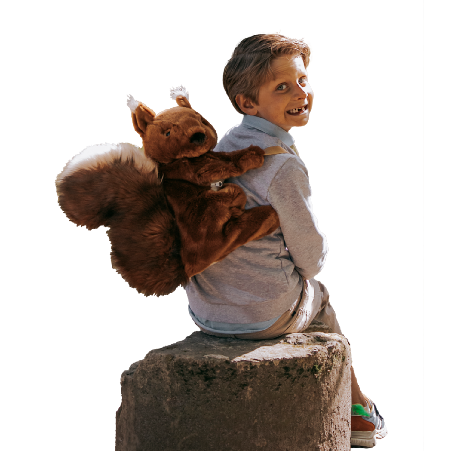 Sac à dos peluche enfant écureuil - Wild & Soft