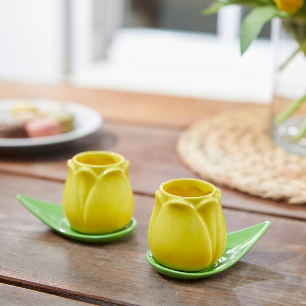Ensemble de tasses à café Tulipe Jaune