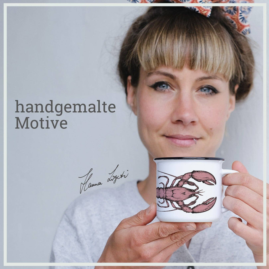 Tasse en céramique avec homard