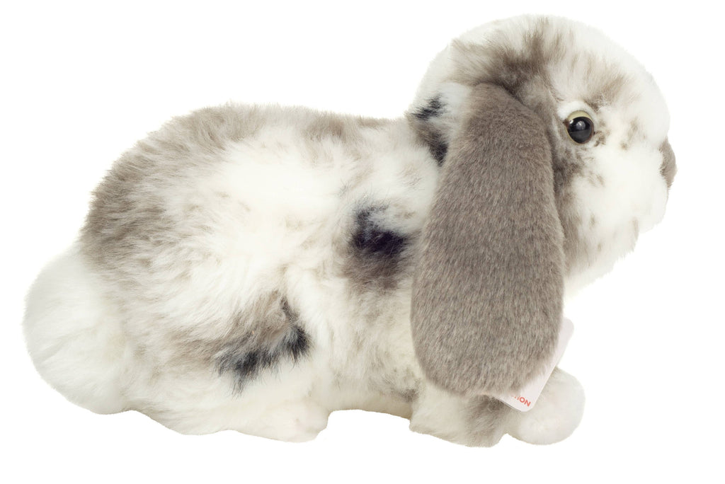Peluche Lapin Bélier Gris-Blanc – 23 cm - Teddy Hermann