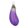 Ornement de Noël aubergine, en verre, 9 cm – Holly & Jolly