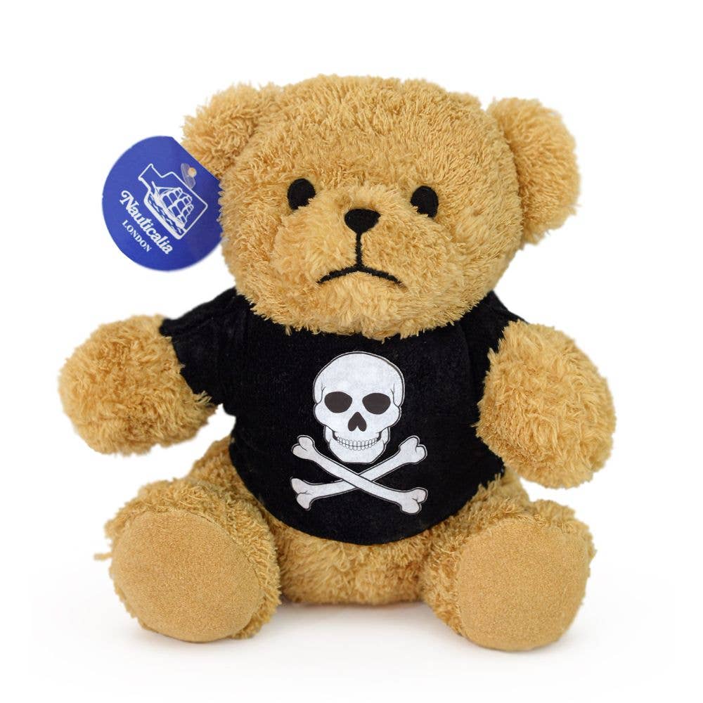 Peluche Ours avec t-shirt pirate noir