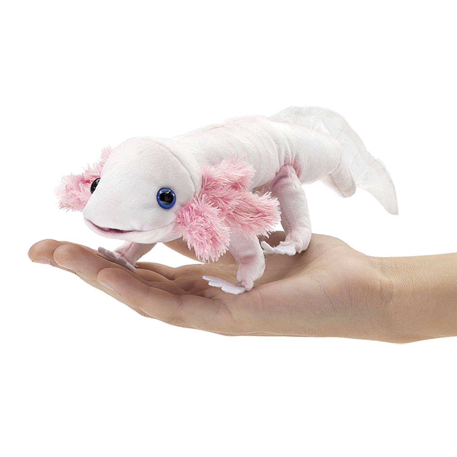 Marionnette à doigt Axolotl Blanco Folkmanis realista