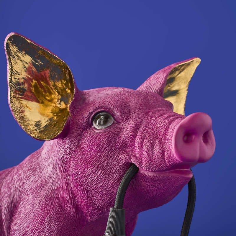 Lampe de table Cochon Rose