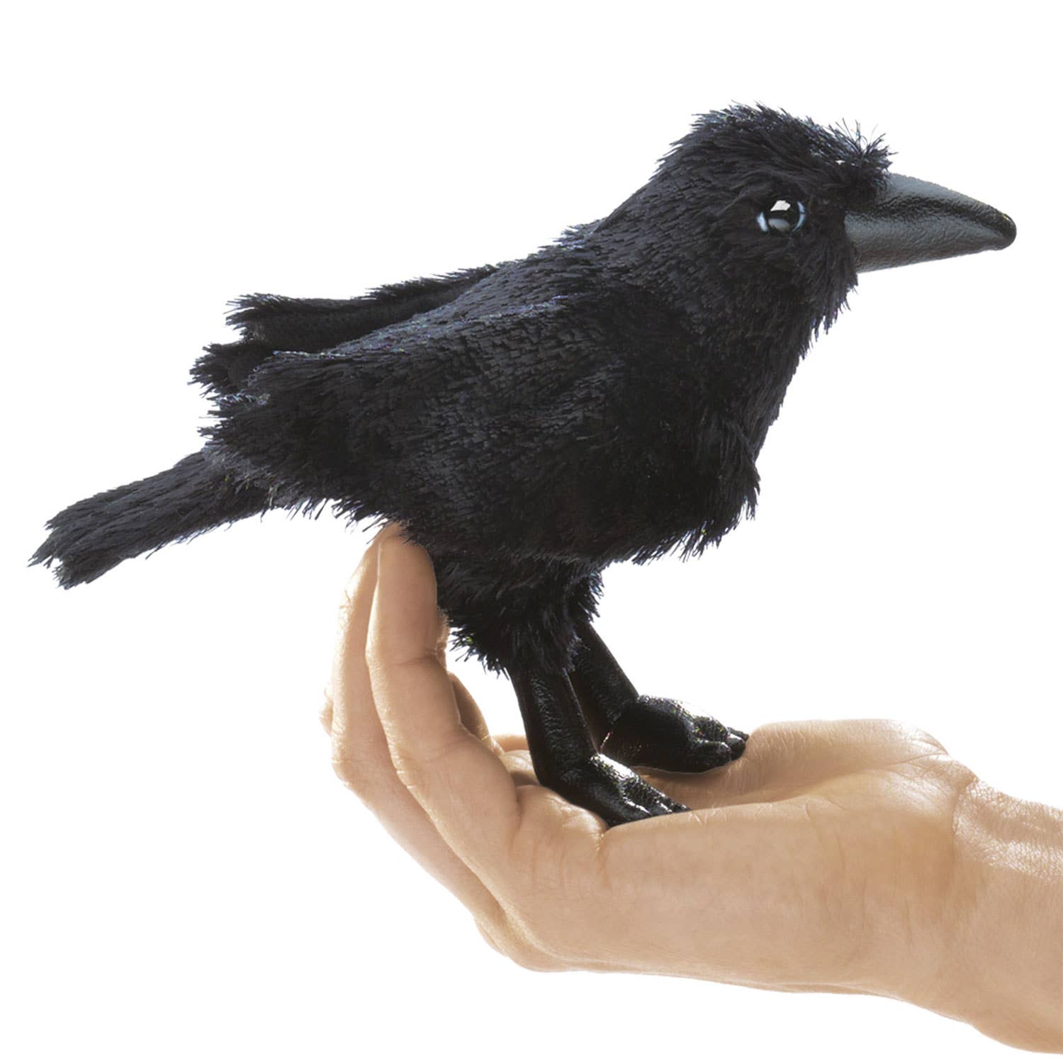 Marionnette à main Mini Corbeau 2698/ Mini Corbeau Folkmanis réaliste