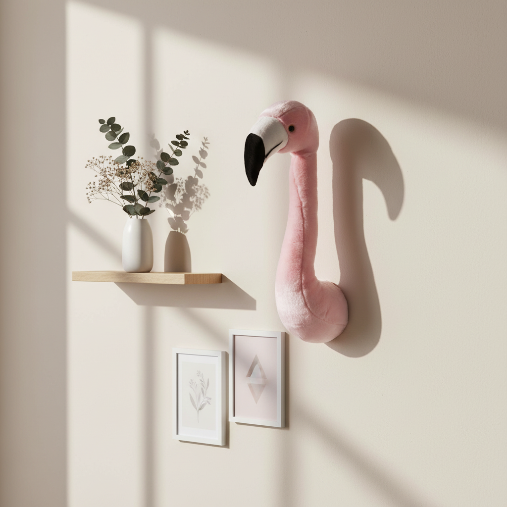 Décoration Murale Peluche Sophia le Flamant Rose - Wild & Soft