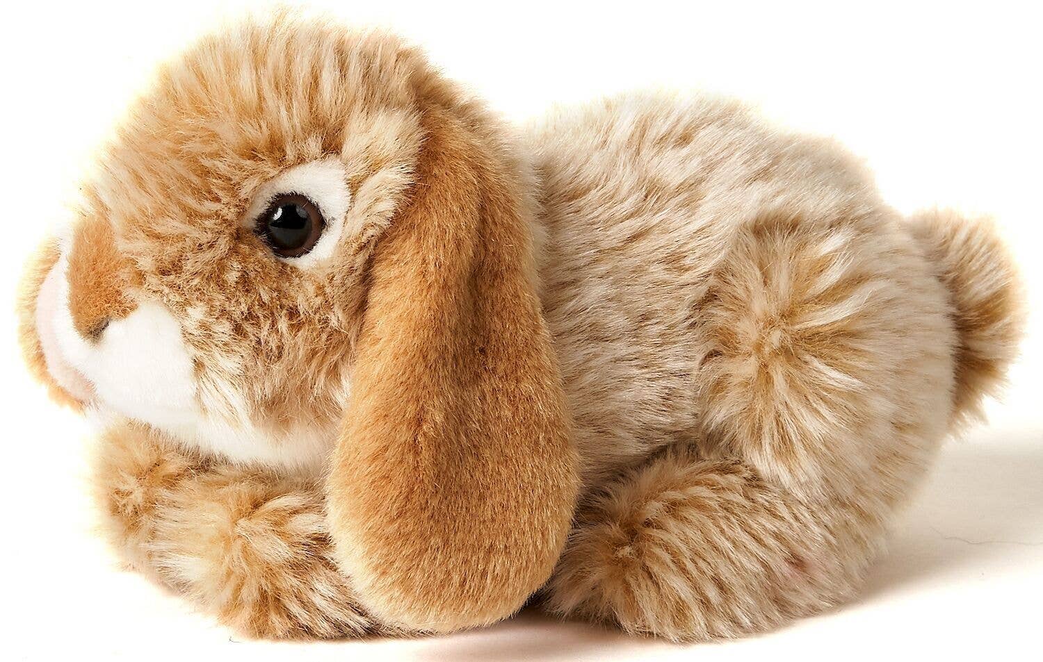 Peluche lapin bélier beige couché Uni Toys
