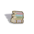 Badge épingle Jane Austen - Pile de livres