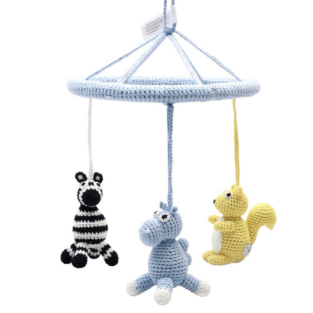 Mobile mit Kamel, Eichhörnchen und Zebra