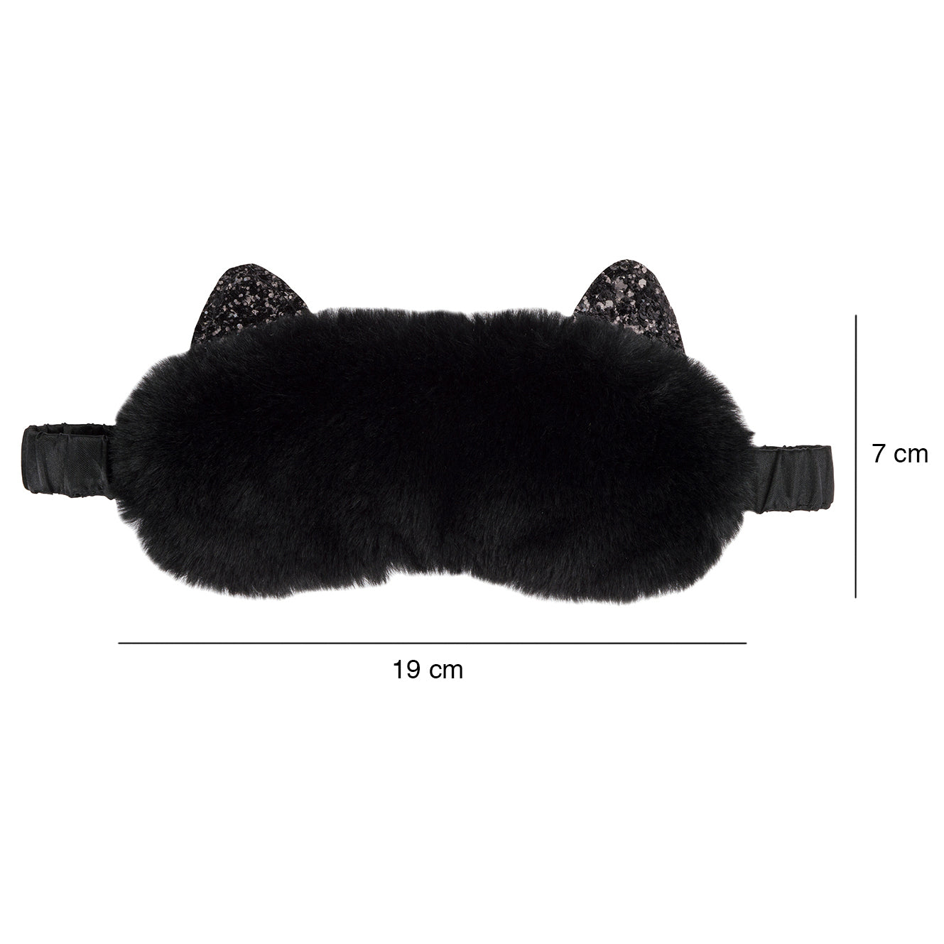 Plush sleep mask – black cat