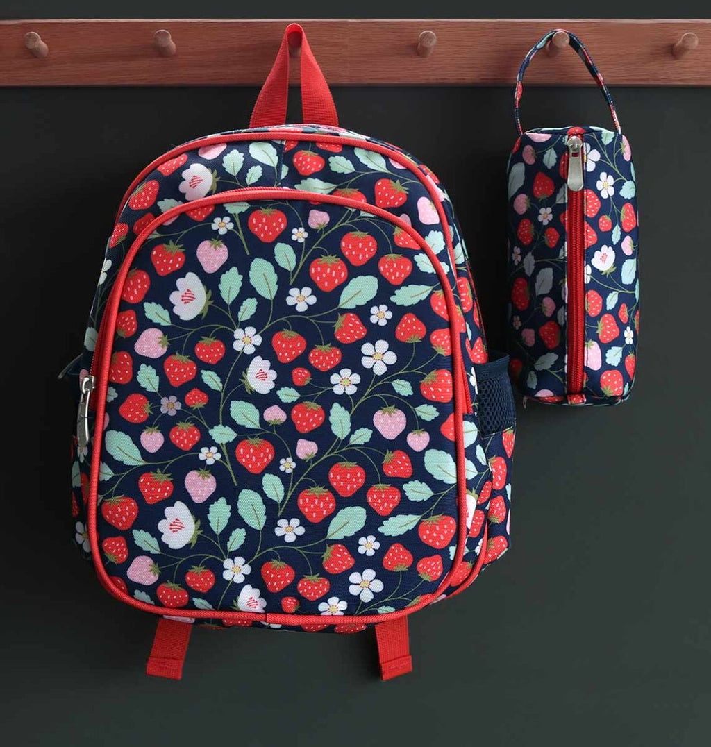 Sac à dos enfant - Fraises – vue 2 – A Little Lovely Company