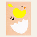 Carte postale Poussin Destructuré