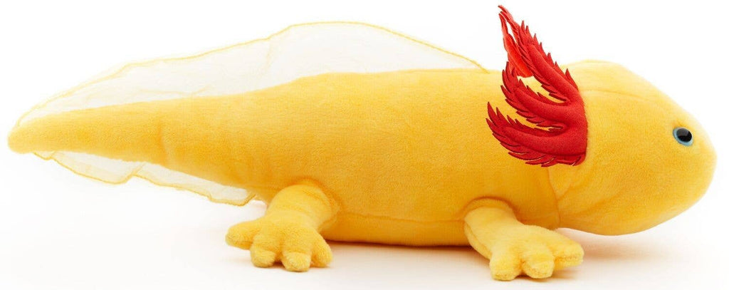 Peluche axolotl jaune aux yeux bleus de Uni Toys