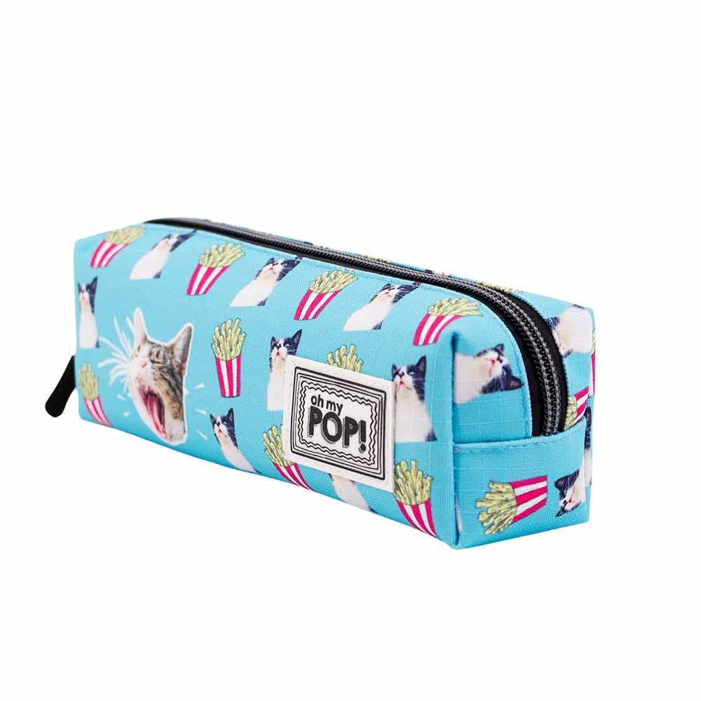 Oh My Pop! "Angry Cat" Square Pencil Case