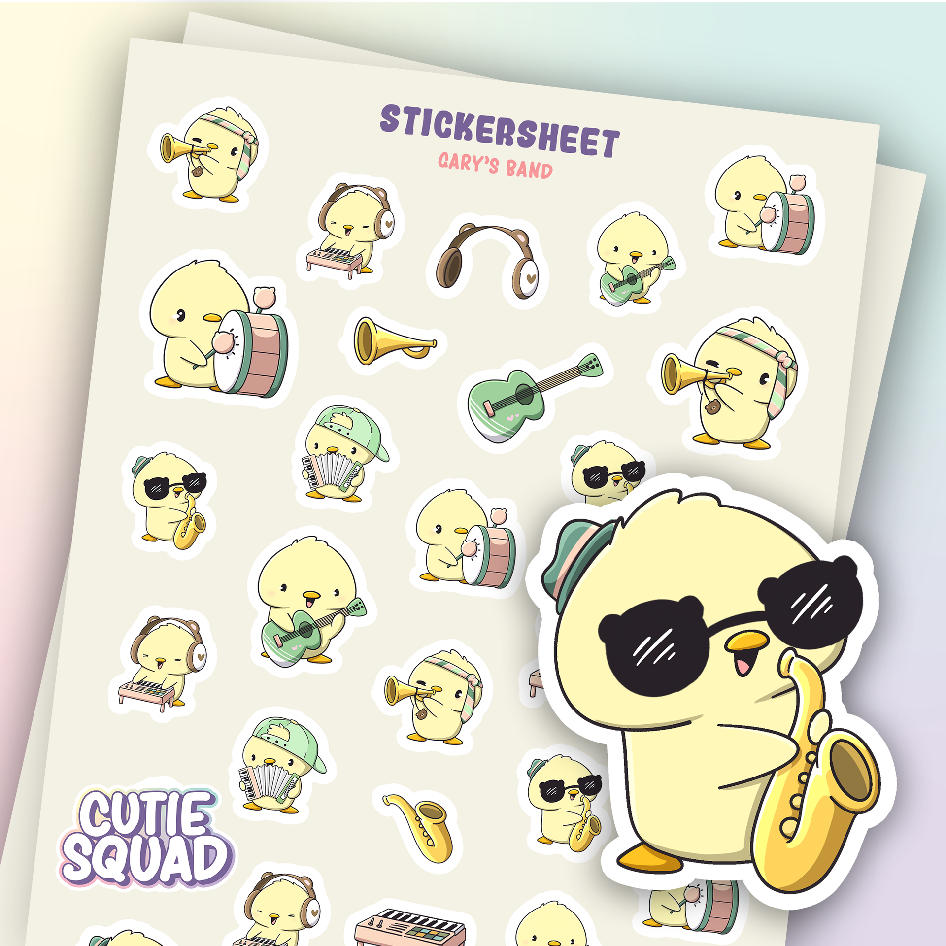 Planches d'autocollants Le groupe de Gary