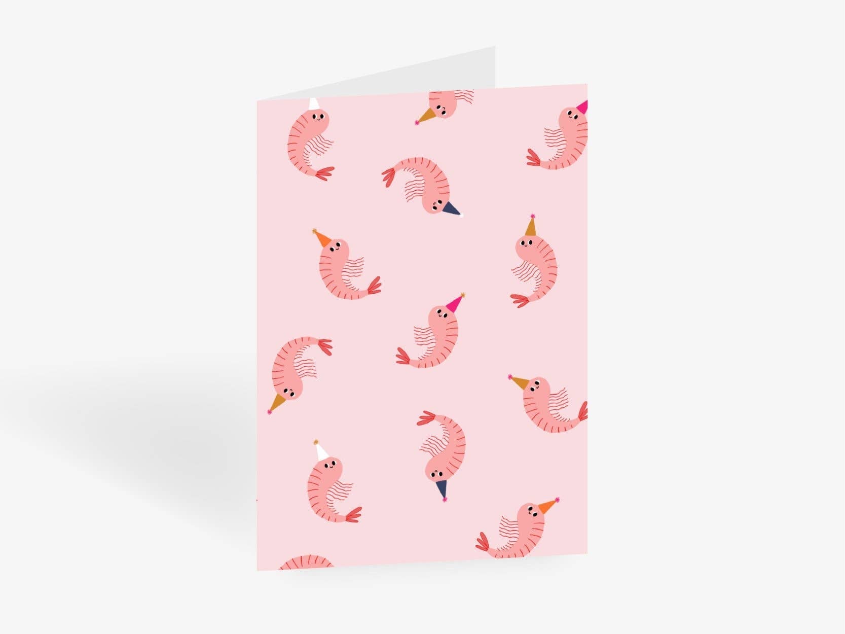 Carte d’anniversaire Crevettes festives