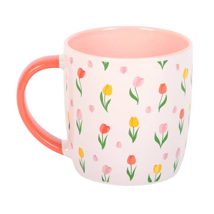 Tasse mit Tulpenmuster