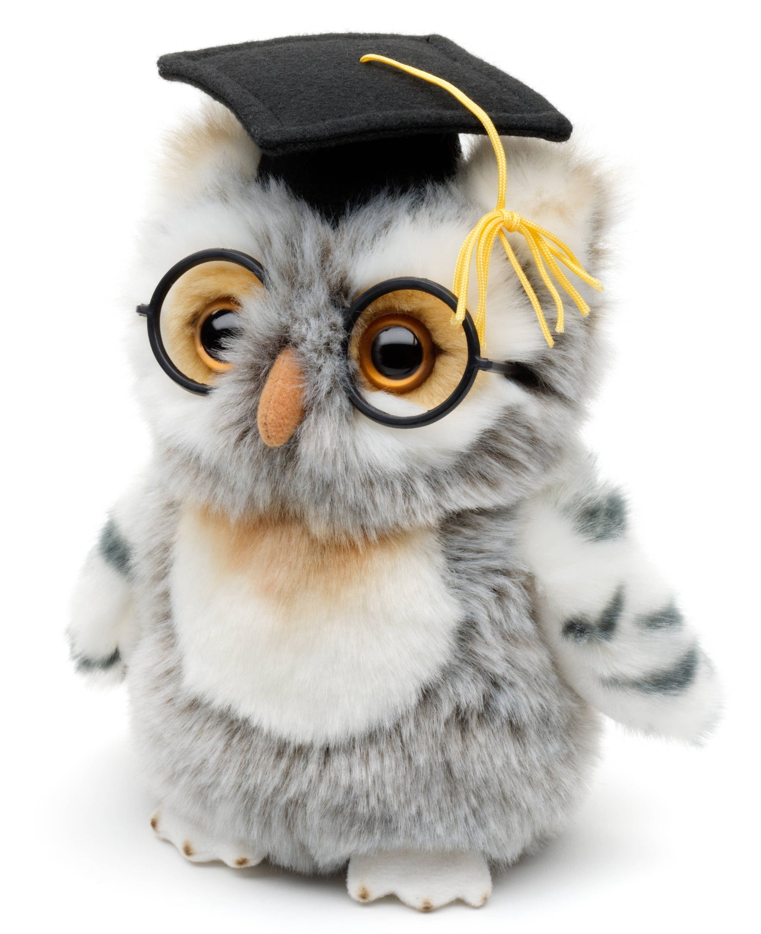 Peluche hibou avec chapeau de médecin et lunettes Uni Toys
