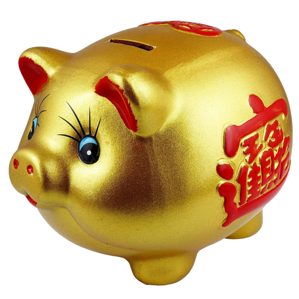 Goldenes Glückssparschwein