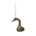 Bougeoir Tête de Canard doré antique