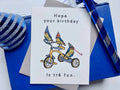 Carte d'anniversaire « Trés Fun » avec oiseaux
