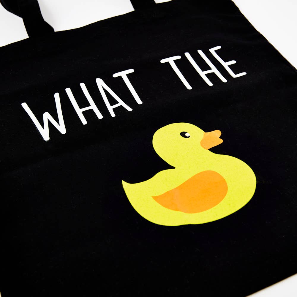 Borsa tote con papera "What The Duck"