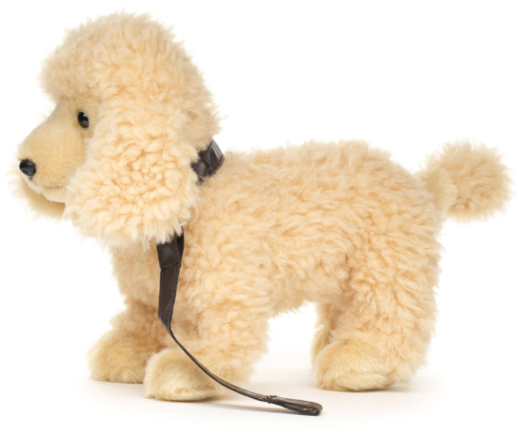 Peluche Caniche abricot, debout (avec laisse) Uni Toys