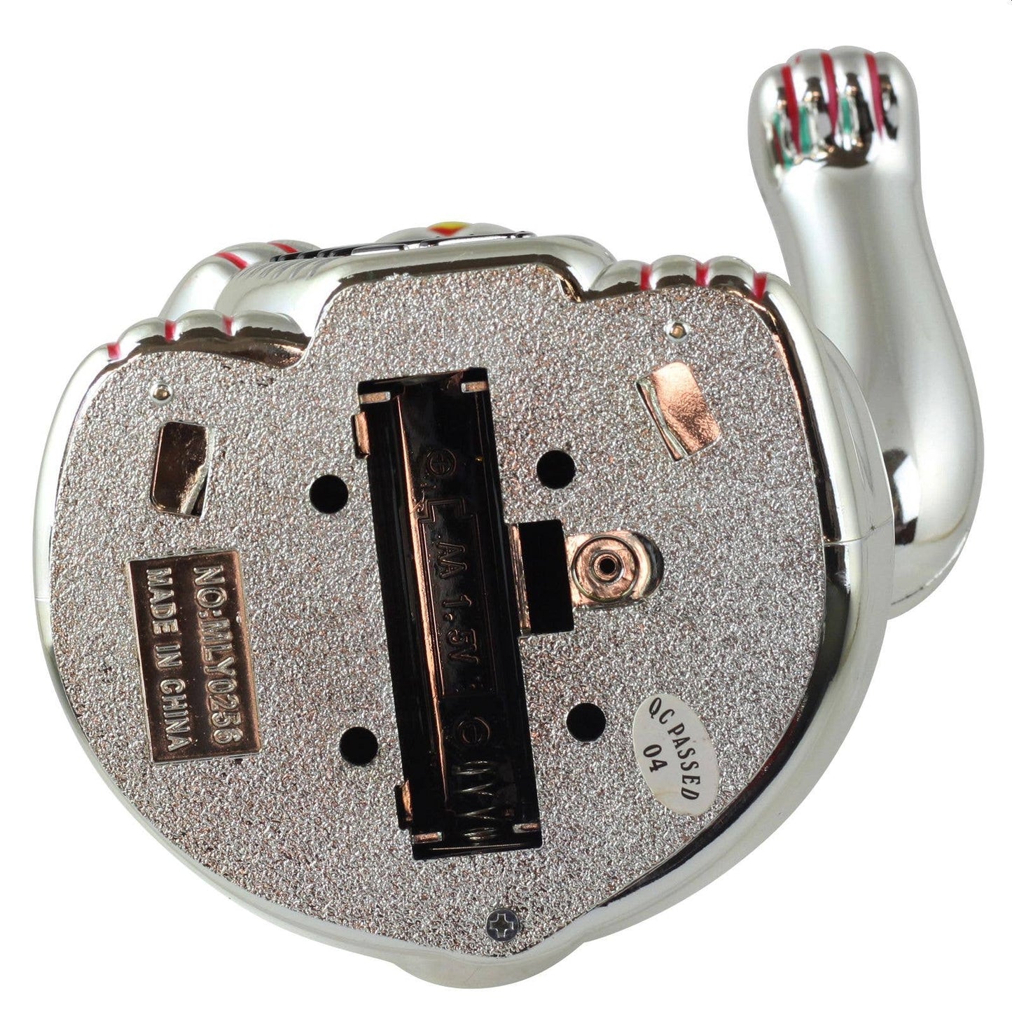 Glückskatze silber 15cm