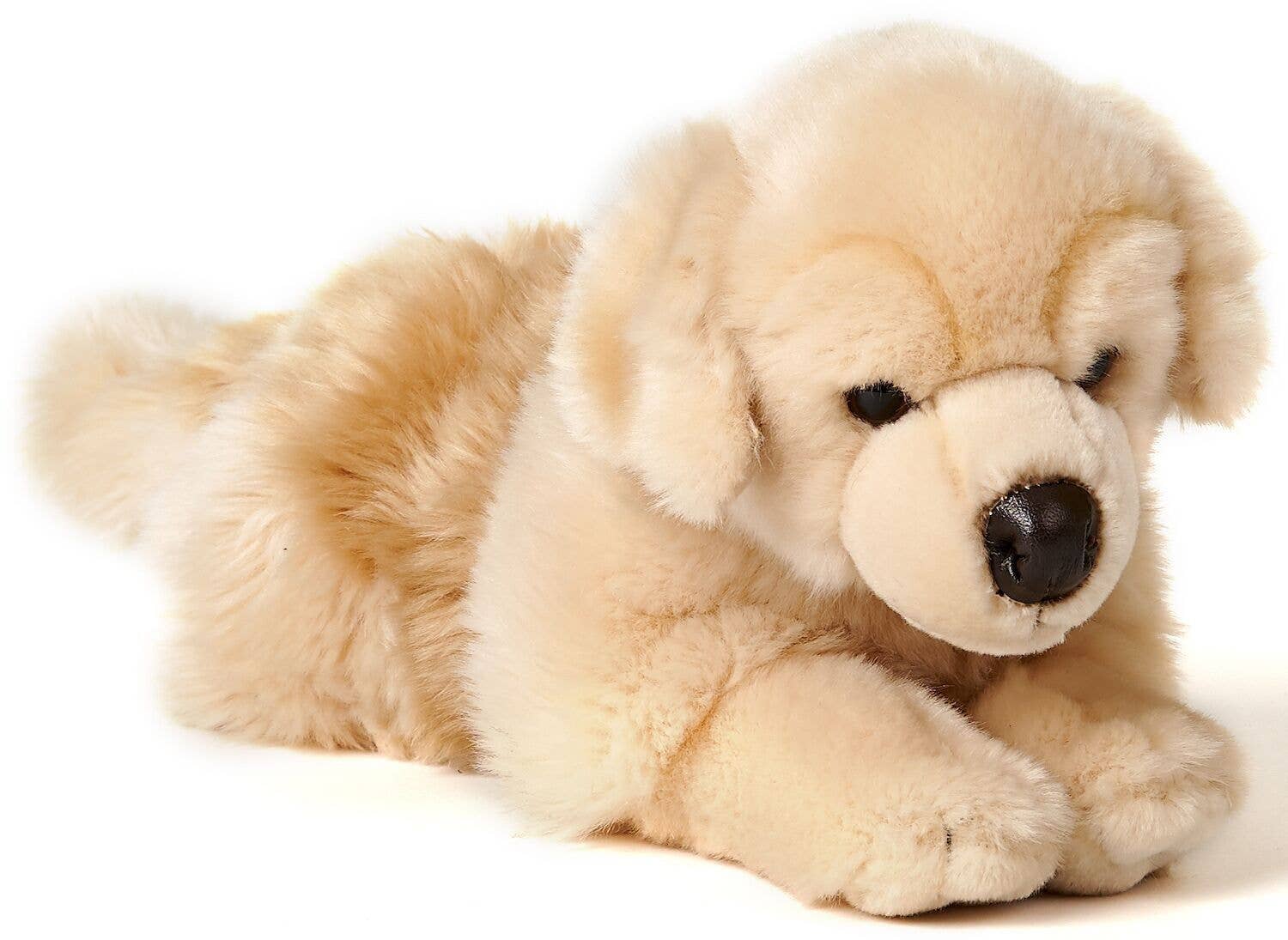 Peluche golden retriever couché Uni Toys