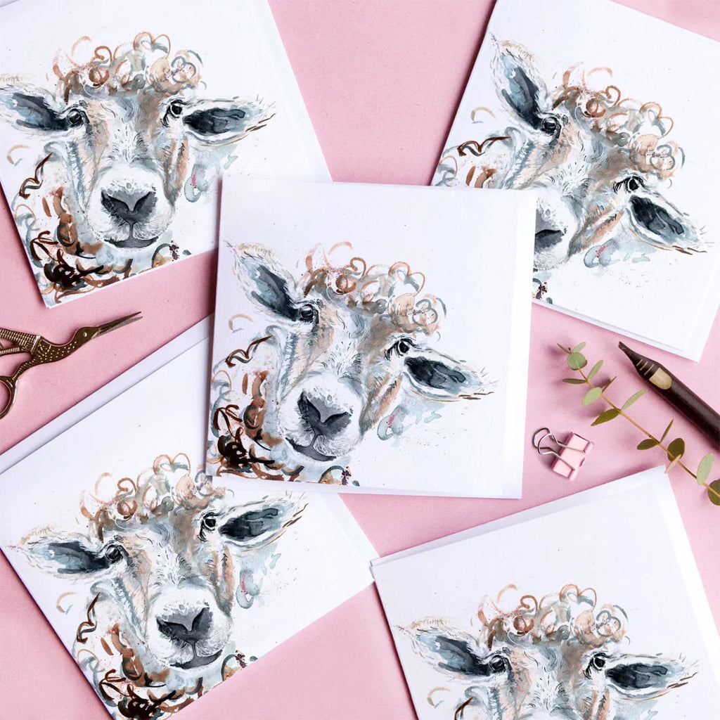 carte de voeux aquarelle mouton kate moby 