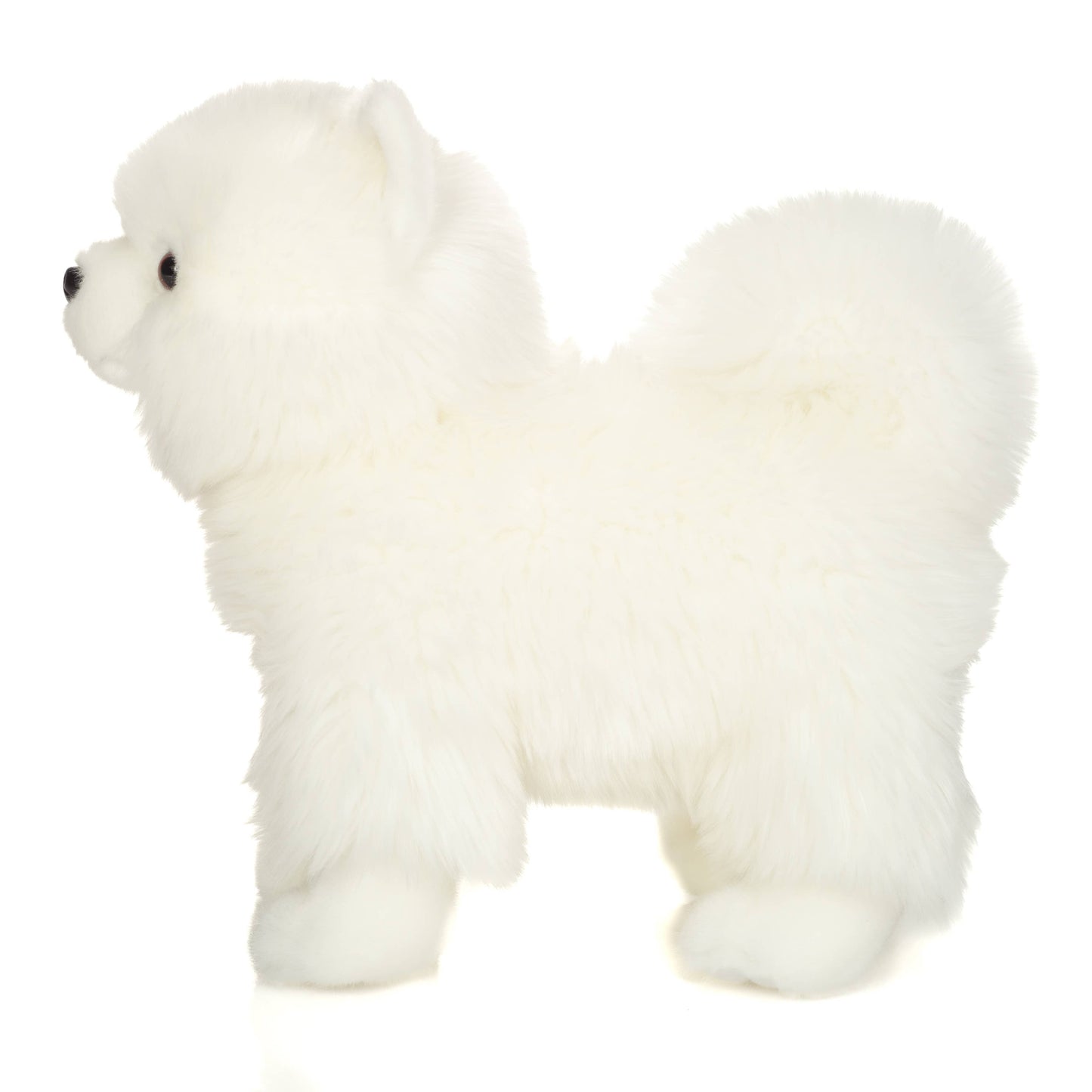 Peluche Spitz Blanc Debout