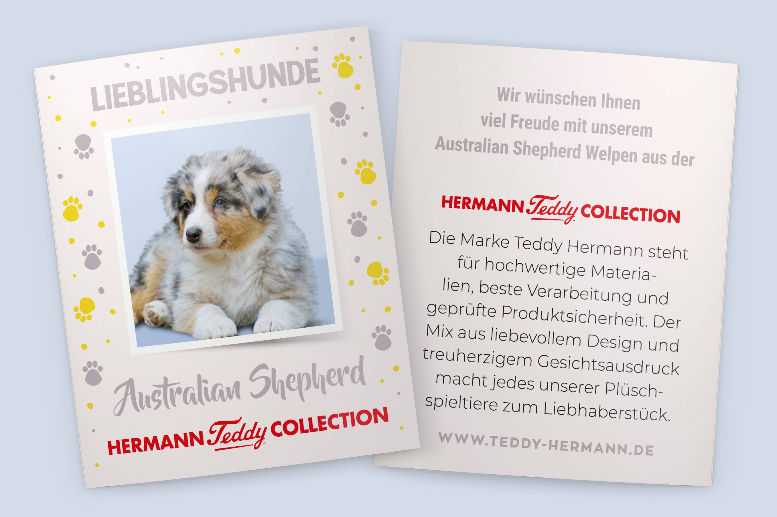 Peluche Chiot Berger Australien - Teddy Hermann
