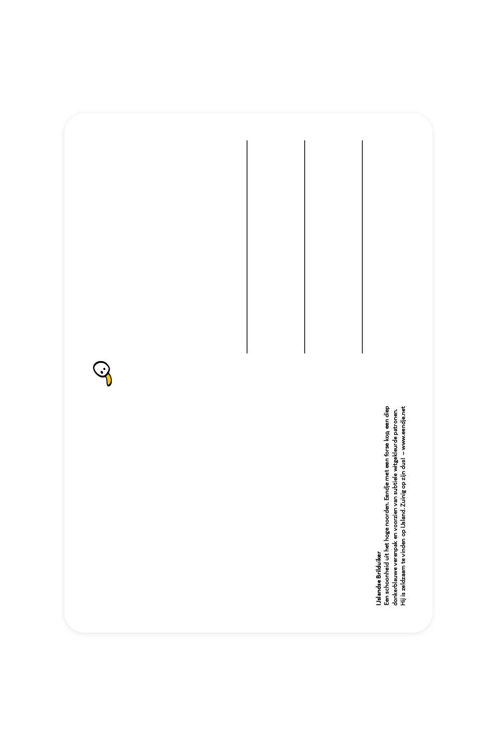 Postcard featuring an Icelandic goggles diver