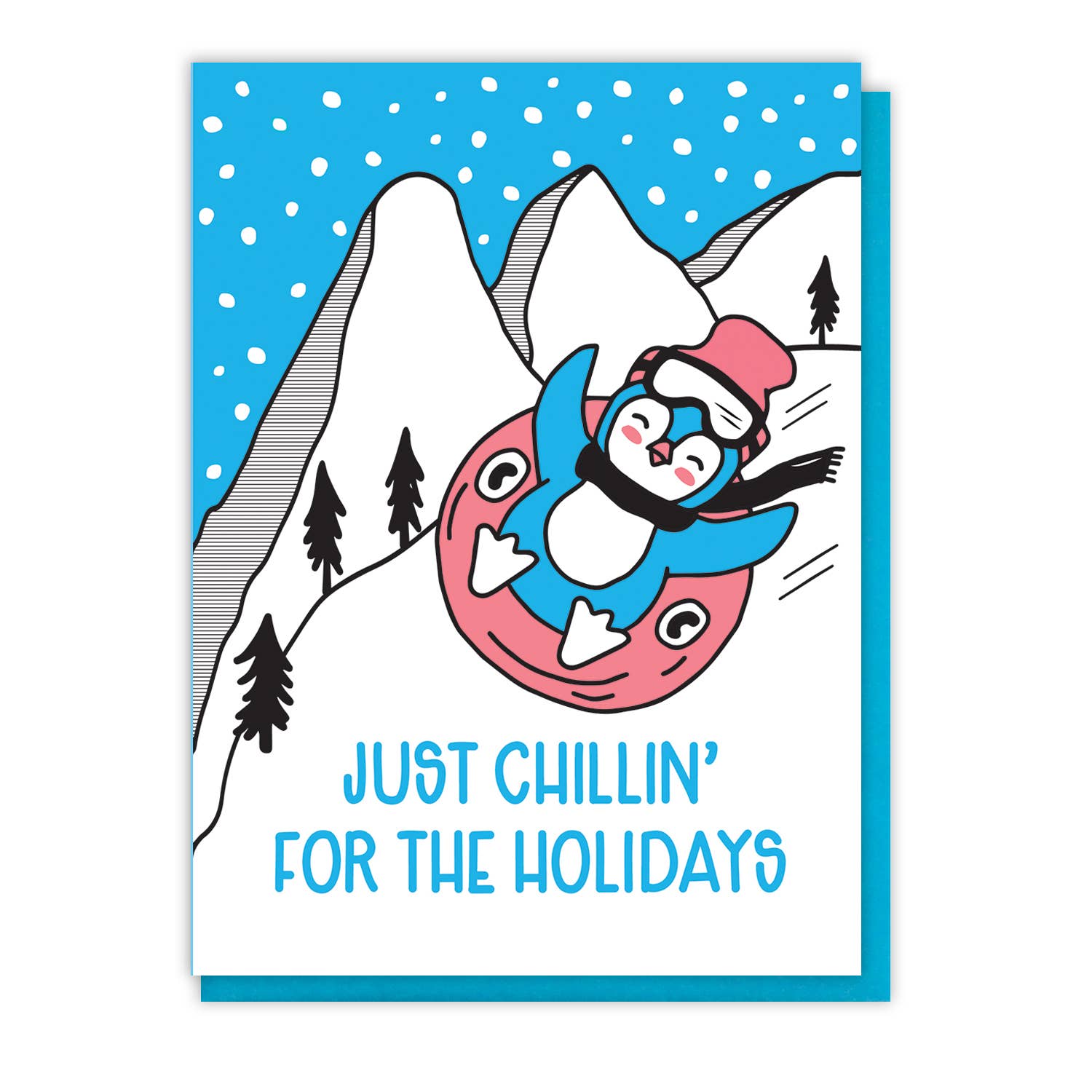 Carte de vœux Pingouin « Just Chillin' for the Holidays »