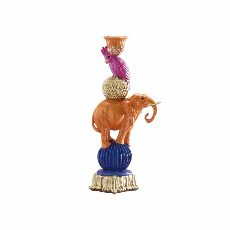 Chandelier éléphant orange